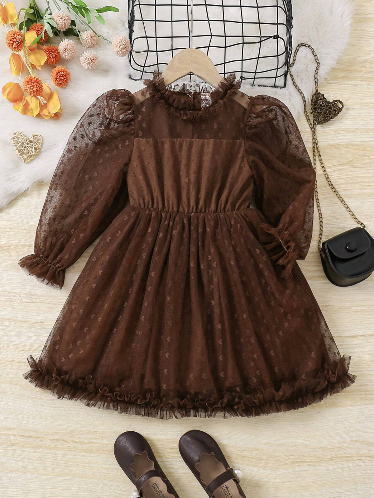 Toddler Girls Casual Fashionable Elegant Cute Ombre Ice Cream Butterfly Rainbow Novelty Print Princess Sweet Heart Lovely Dress Suitable For Spring Summer Autumn Party Outing Casual Wear