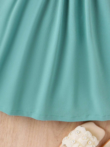 Toddler Girls College Style Sleeveless Sailor Collar Dress For Summer
