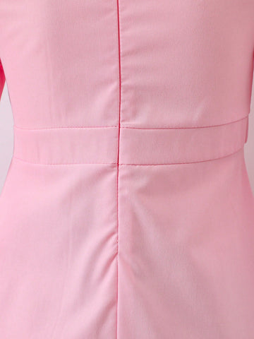 Toddler Girls Cute Ombre Pink Butterfly Puff Sleeve Mesh Patchwork Dress