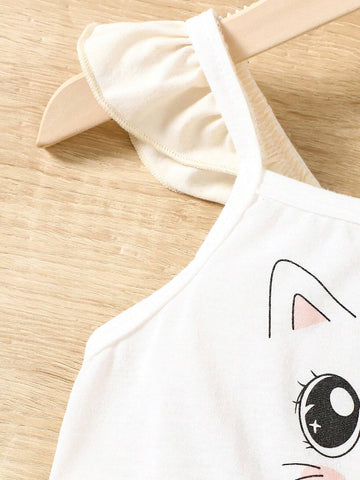 Toddler Girls' Cute Printed Casual Sleeveless Sundress, Summer New Arrival