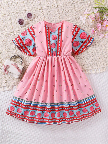 Toddler Girls' Elegant Vacation Style Fashion Dress