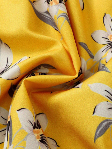 Toddler Girls Flowers Graphic Dress Vacation Kids Dress For Summer