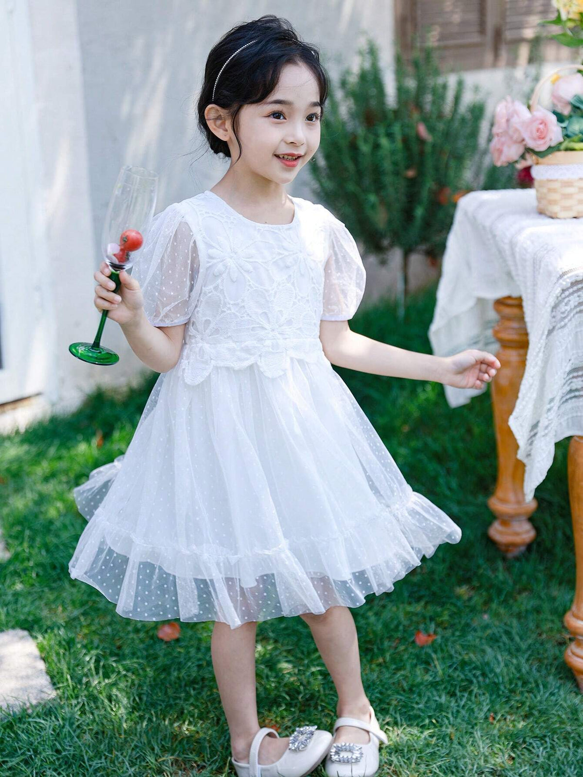 Toddler Girls" New Simple Princess Mesh Dress For Summer Performances