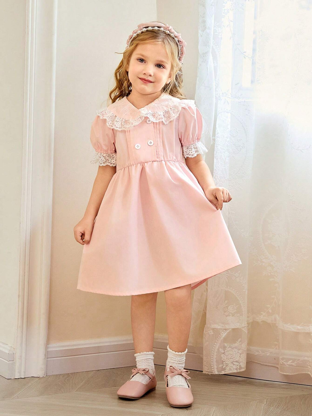 Toddler Girls' New Summer Lace Princess Style Dress