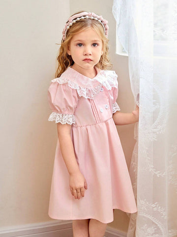 Toddler Girls' New Summer Lace Princess Style Dress