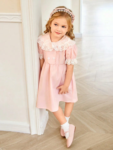 Toddler Girls' New Summer Lace Princess Style Dress