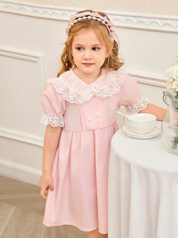 Toddler Girls' New Summer Lace Princess Style Dress
