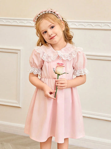 Toddler Girls' New Summer Lace Princess Style Dress