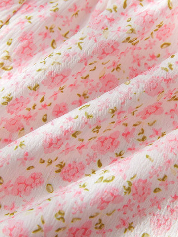 Toddler Girls' New Summer Sleeveless Floral Dress With Cute And Fresh Style