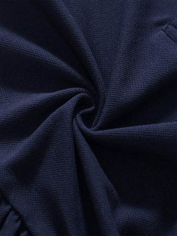 Toddler Girls" Short Sleeve Summer Dress, Round Neck Cartoon Animal Pattern, Random Print, Casual, Comfortable, Fashionable School Dress, 2-7 Years Old