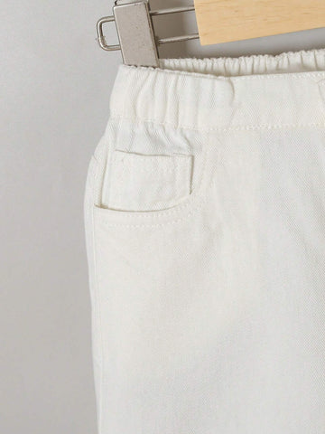 Toddler Girls' Soft Washed Denim Wide Leg Pants