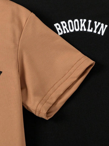 Toddler Girls Solid Color Short Sleeve And Shorts 2 Piece Casual Set, Summer