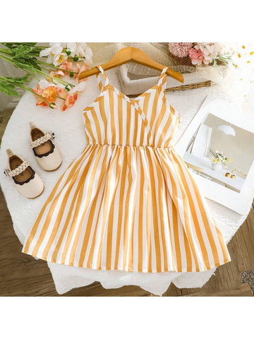 Toddler Girls' Striped Casual Cami Dress