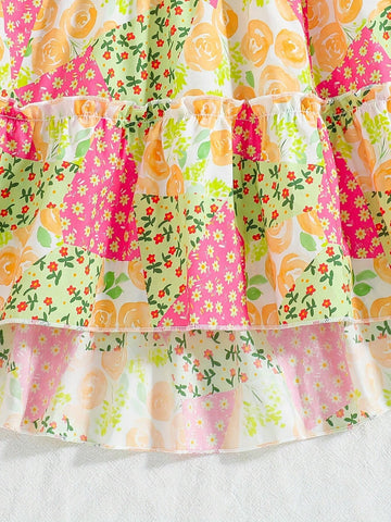 Toddler Girls' Summer Tank Top & Pattern Casual Camisole Dress, Korean Style