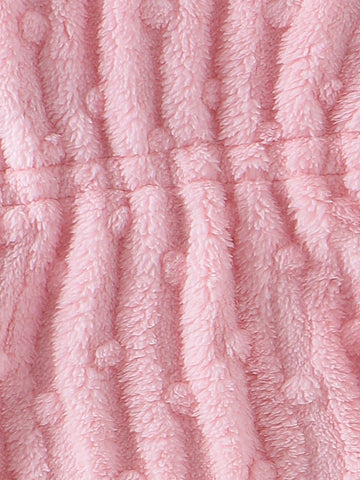 Toddler Girls' Sweet Cute Soft Hooded Plush Dress