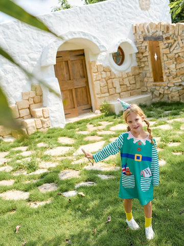 Toddler & Young Girl Girls Cute Christmas Long Sleeve Dress