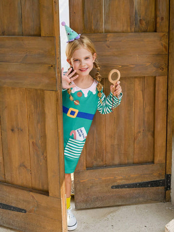 Toddler & Young Girl Girls Cute Christmas Long Sleeve Dress