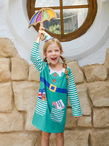 Toddler & Young Girl Girls Cute Christmas Long Sleeve Dress