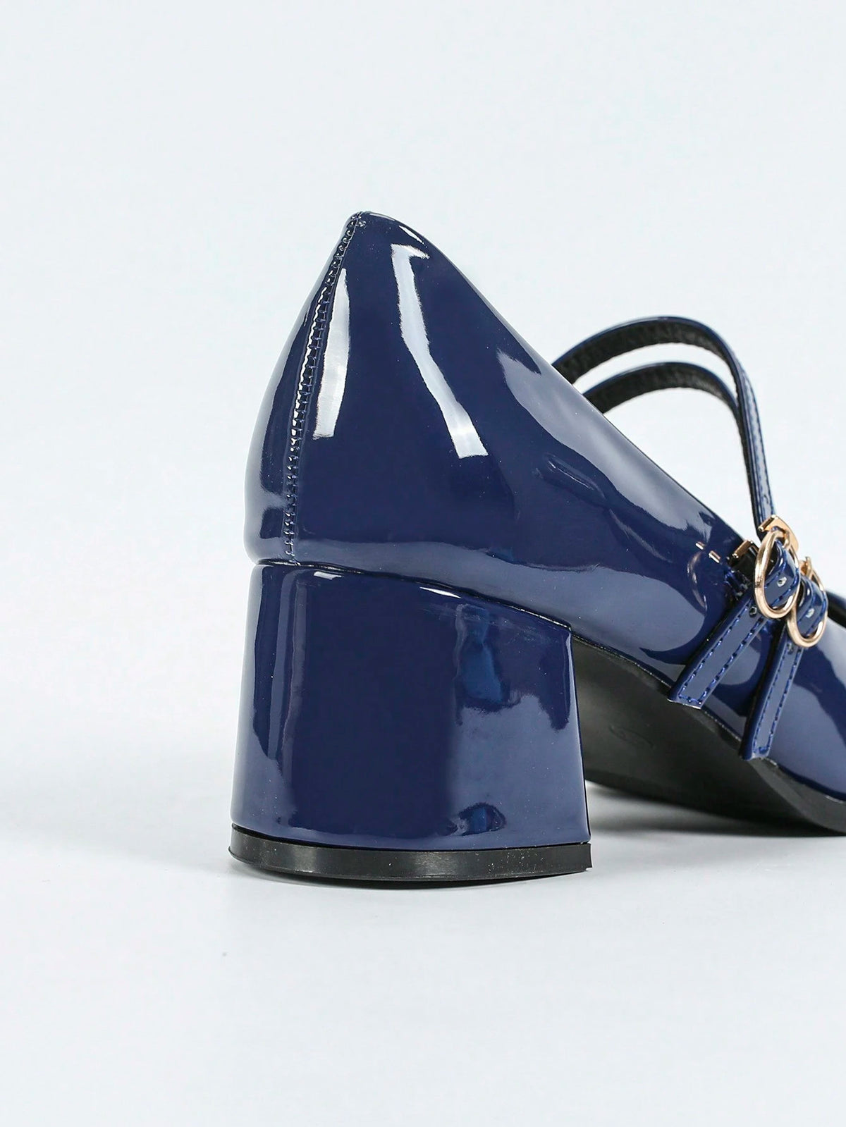 Trendy Chunky Heel Platform Mary Jane Flats, French Style Mid Heels, Versatile Strap Leather Shoes, Women, Fall 2024