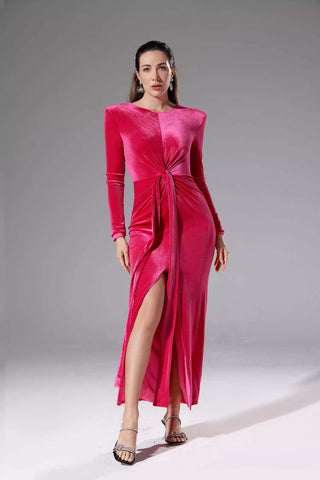 Trinity Rose Red Velvet Dress