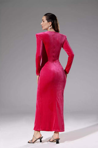 Trinity Rose Red Velvet Dress