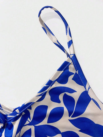 Tropical Plant Printed Dress