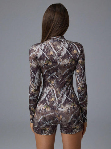 Tropiluxe Women's Fashion Trending Print Bodycon Jumpsuit