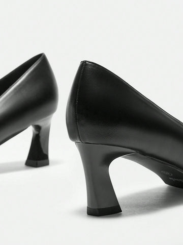 Twin Melody X CUCCOO BIZCHIC Women's High Heel Pumps With Pointed Toe, Thin Heel, Simple Style For Daily Office Wear