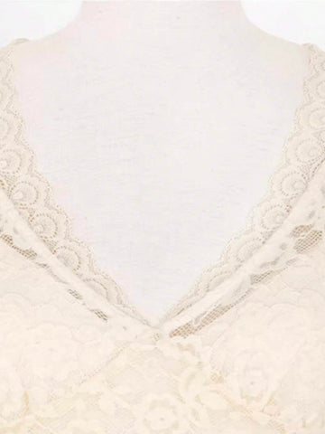 V-Neck Lace Bodycon Dress With A Tight Fit And Hip-Hugging Silhouette