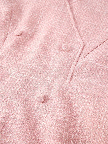 V-Neck Long Sleeve Contrast Faux Fur Hem Knit Dress, Mommy And Me Matching Outfits (Sold Separately), Autumn/Winter