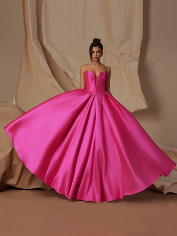 VIPGIRL Elegant High Waist Leg-Lengthening Women Evening Dress