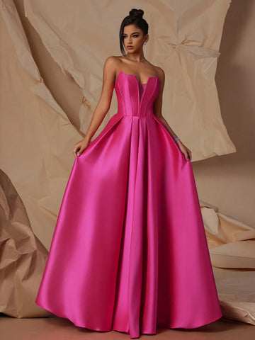 VIPGIRL Elegant High Waist Leg-Lengthening Women Evening Dress