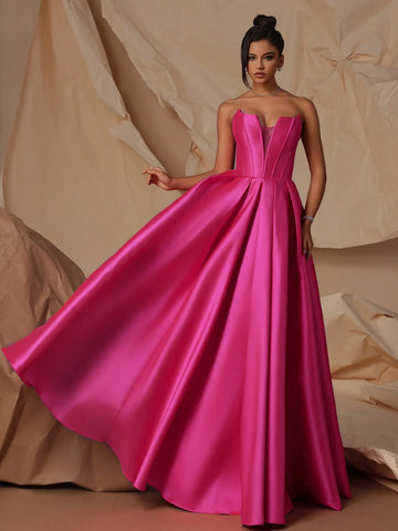 VIPGIRL Elegant High Waist Leg-Lengthening Women Evening Dress