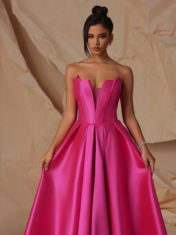 VIPGIRL Elegant High Waist Leg-Lengthening Women Evening Dress