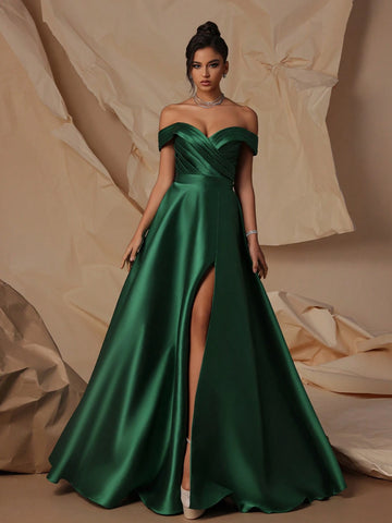 VIPGIRL High Waist Elegant Women Evening Party Dress, Show Your Long Legs