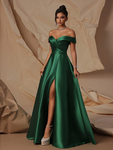 VIPGIRL High Waist Elegant Women Evening Party Dress, Show Your Long Legs