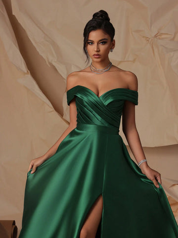 VIPGIRL High Waist Elegant Women Evening Party Dress, Show Your Long Legs