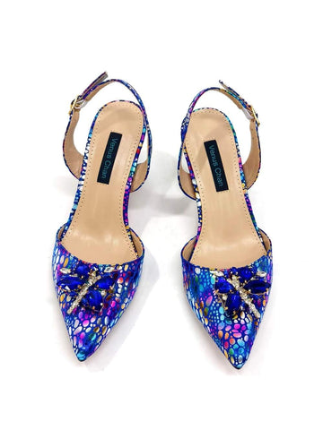 2025 Nigerian Women Heel Party Ladies Italian Design Shoes And Bag Set Decorated With Rhinestone