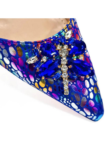 2025 Nigerian Women Heel Party Ladies Italian Design Shoes And Bag Set Decorated With Rhinestone
