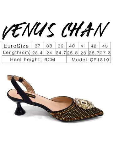 2025 Nigerian Women's Party Shoes And Bags Medium Heel Pointed Toe Elegant Party Footwea