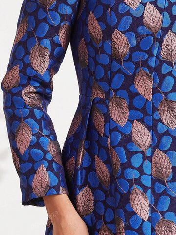 Vintage Embroidered Jacquard Long Evening Dress For Women, Wedding Event Dress