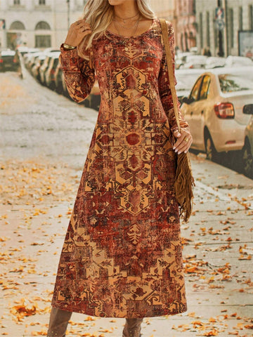 Vintage Long Sleeve Dress