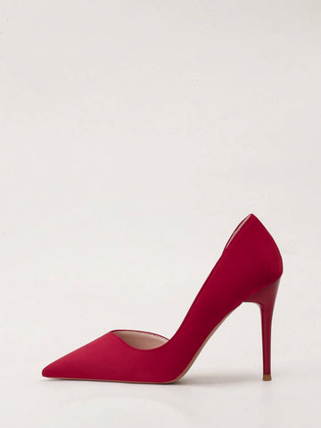 Vintage Sexy Nightclub Stiletto Women's Shoes, Super High Heels, Shallow Mouth Pointed Toe, Hollow Side Shoes