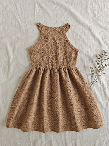 Young Girl Summer Halter Fashion Chic High-End Cami Dress