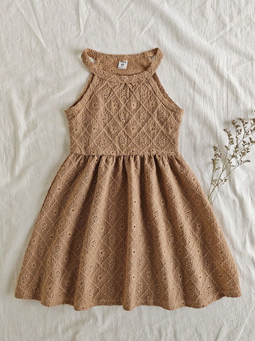 Young Girl Summer Halter Fashion Chic High-End Cami Dress