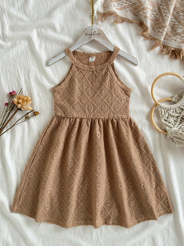 Young Girl Summer Halter Fashion Chic High-End Cami Dress