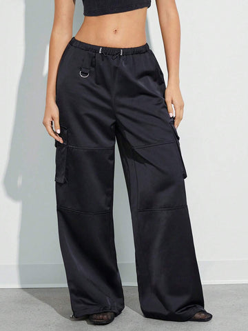 WESTFADE City Satin Baggy Cargo Pants
