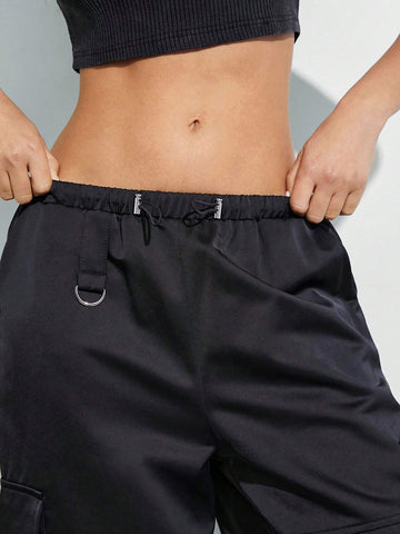 WESTFADE City Satin Baggy Cargo Pants