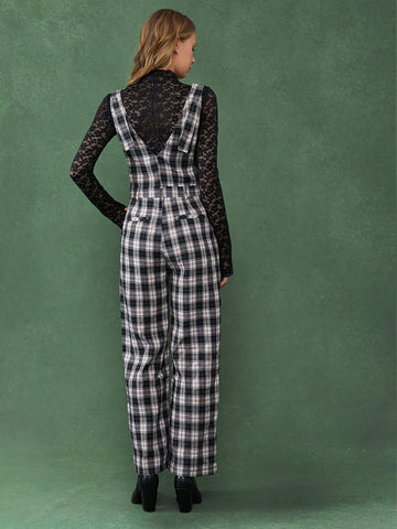 WESTFADE Plaid Jumpsuit