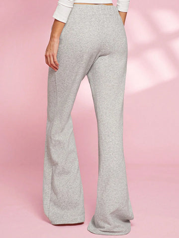 WESTFADE Spring Fleece Mid Rise Loose Flare Lounge Sweatpants
